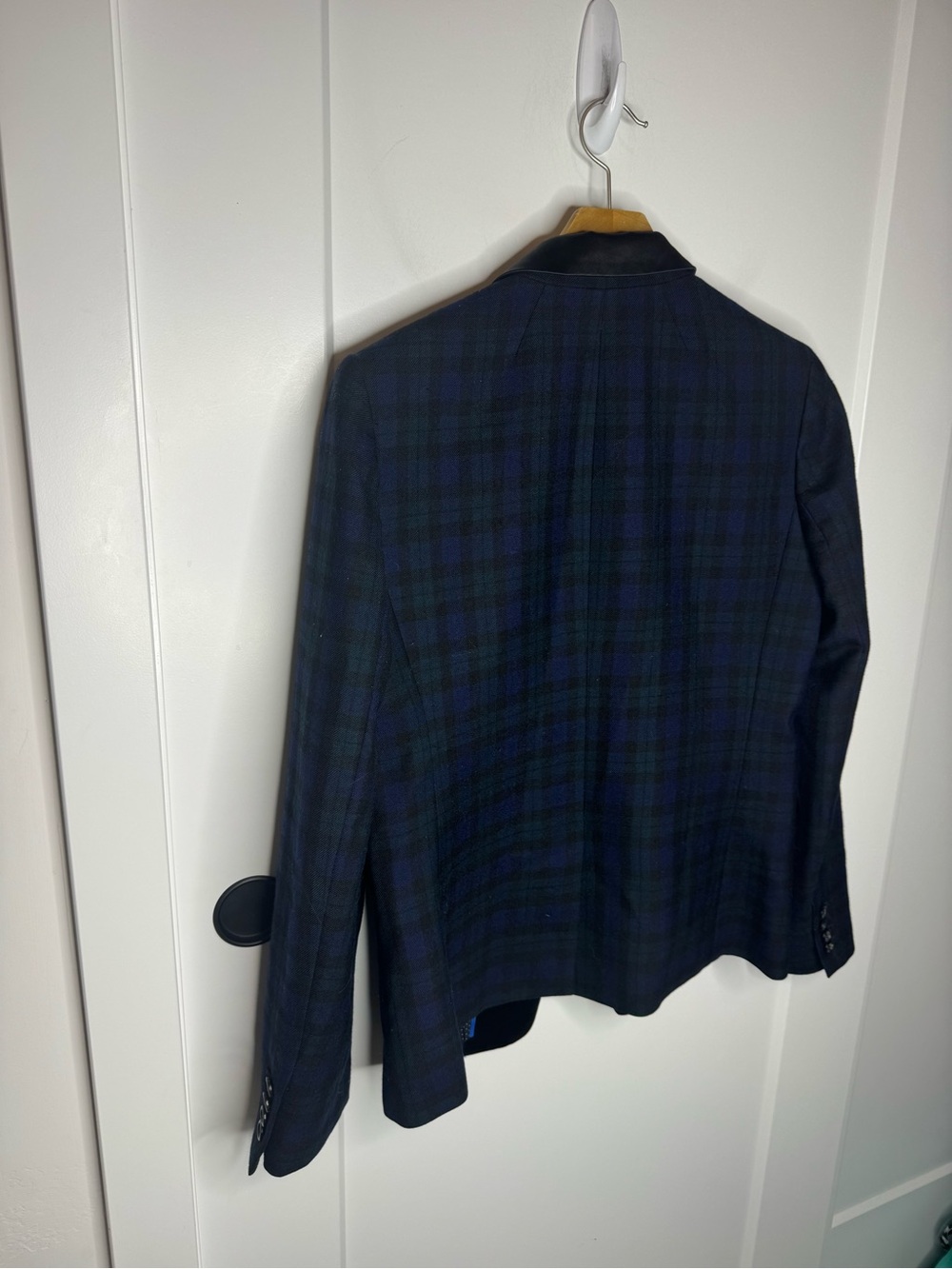 Jcrew Regent 100% Wool Blazer Jacket Plaid Print Black Size 4 - Picture 6 of 6